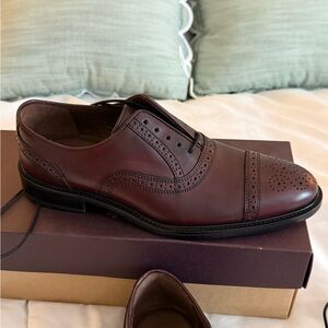 Johnston & Murphy Dark Brown Leather Oxford Shoes